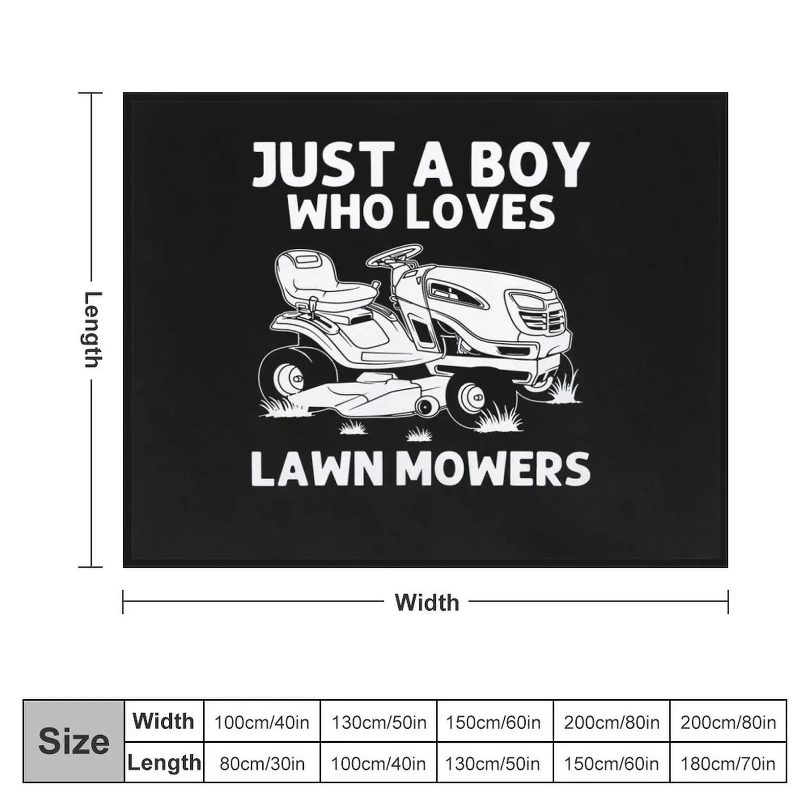 Boys Kids Lawn Mower Farm Gardening Throw Blanket Multi-Purpose Thermal Decoratives Blankets