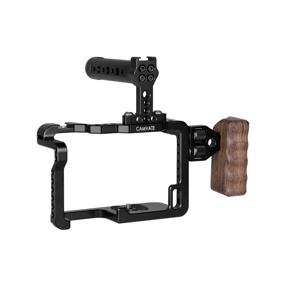 HDRIG  GH5 Full Cage Kit With Top Cheese Handle And Shoe Mounts For Panasonic GH5 Camera Cage  DLSR cameras