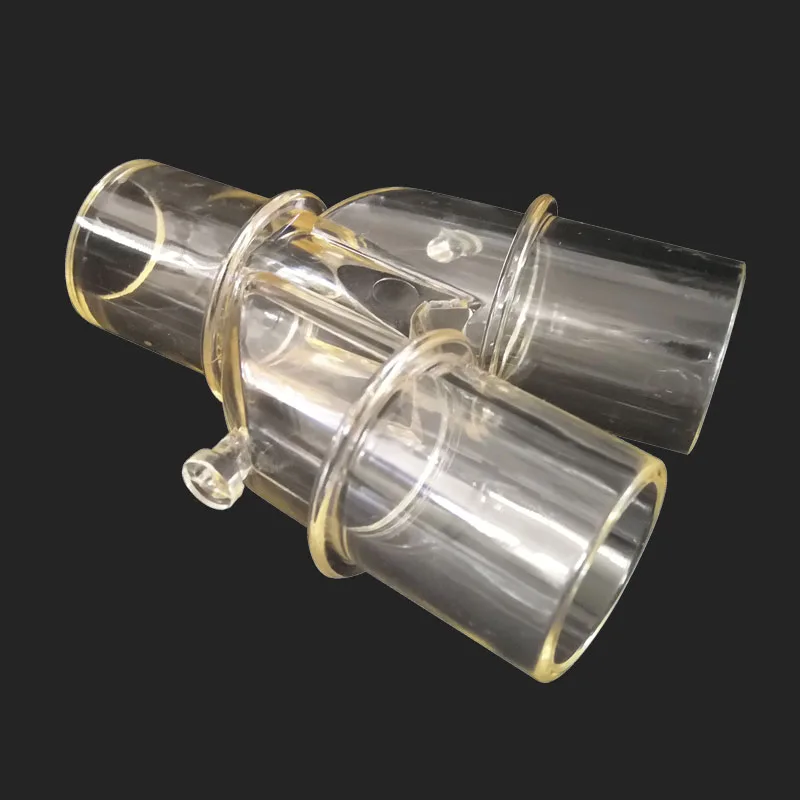 

Respiratory anesthesia machine pipeline tee Y-joint interface Double thread pipe fitting tee joint can be reused