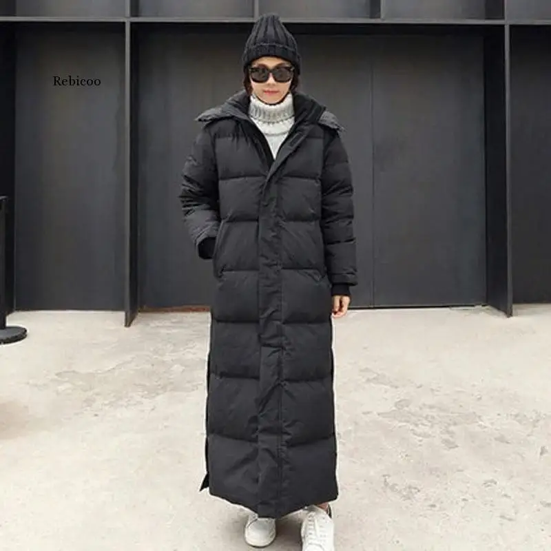 Long Winter Jacket Women Coat Casual Loose Overcoat Female Clothing Outerwear Cotton Down Hood Fluff