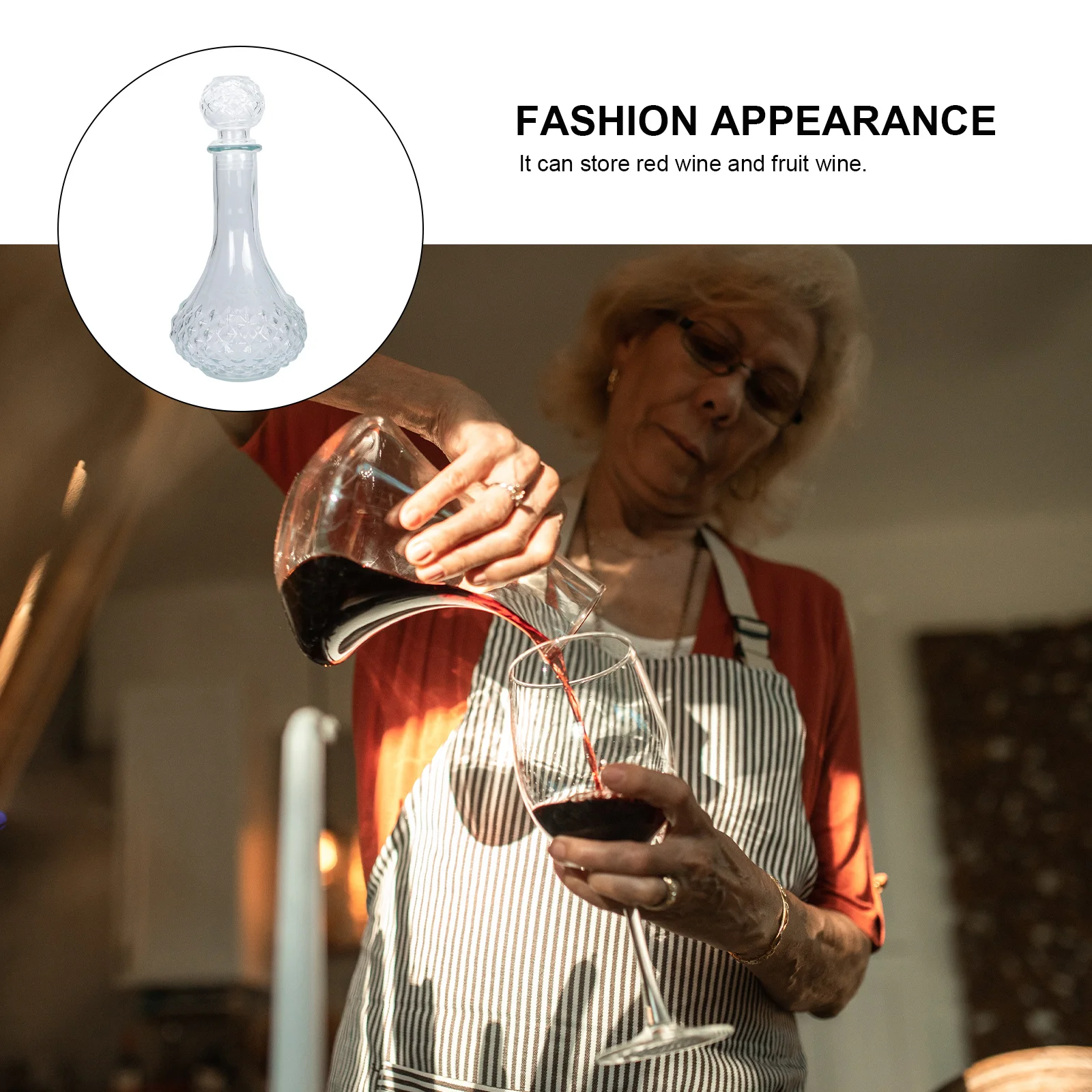 

Бытовой прозрачный утолщенный стеклянный графин для вина, простой дизайн, практичный диспенсер для вина для лучшего вкуса, бытовой графин