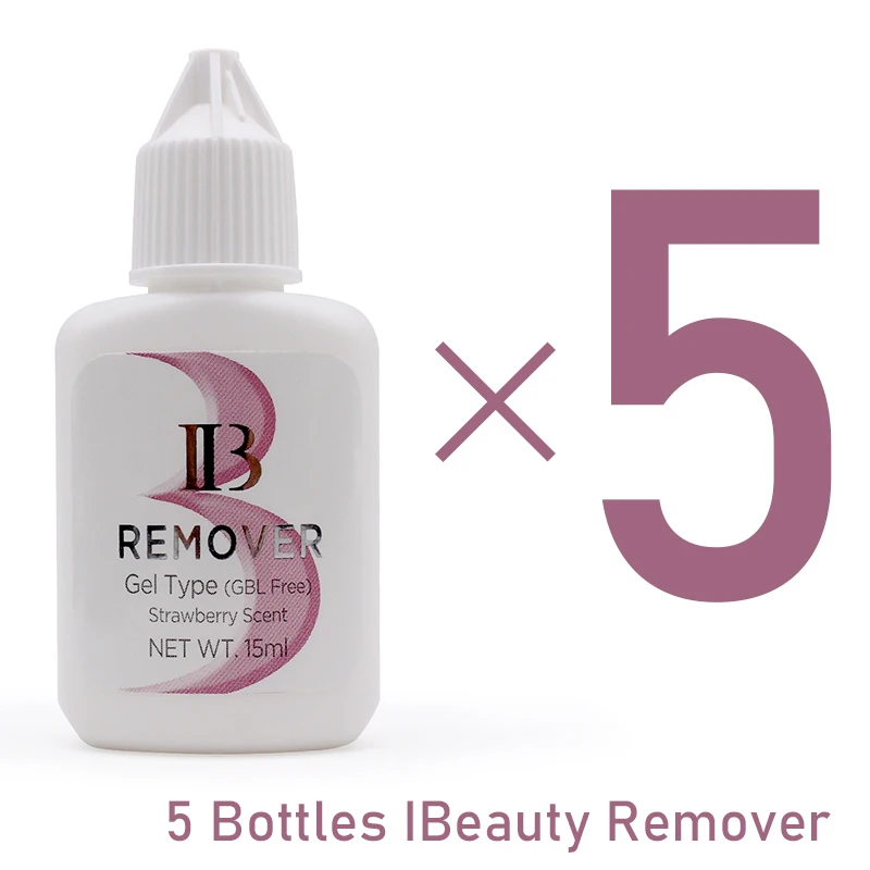

5 Bottles IBeauty Glue Remover Strawberry GBL Free IB Eyelash Extension 15ml Gel Type Debonder Original Korea Removal Adhesive