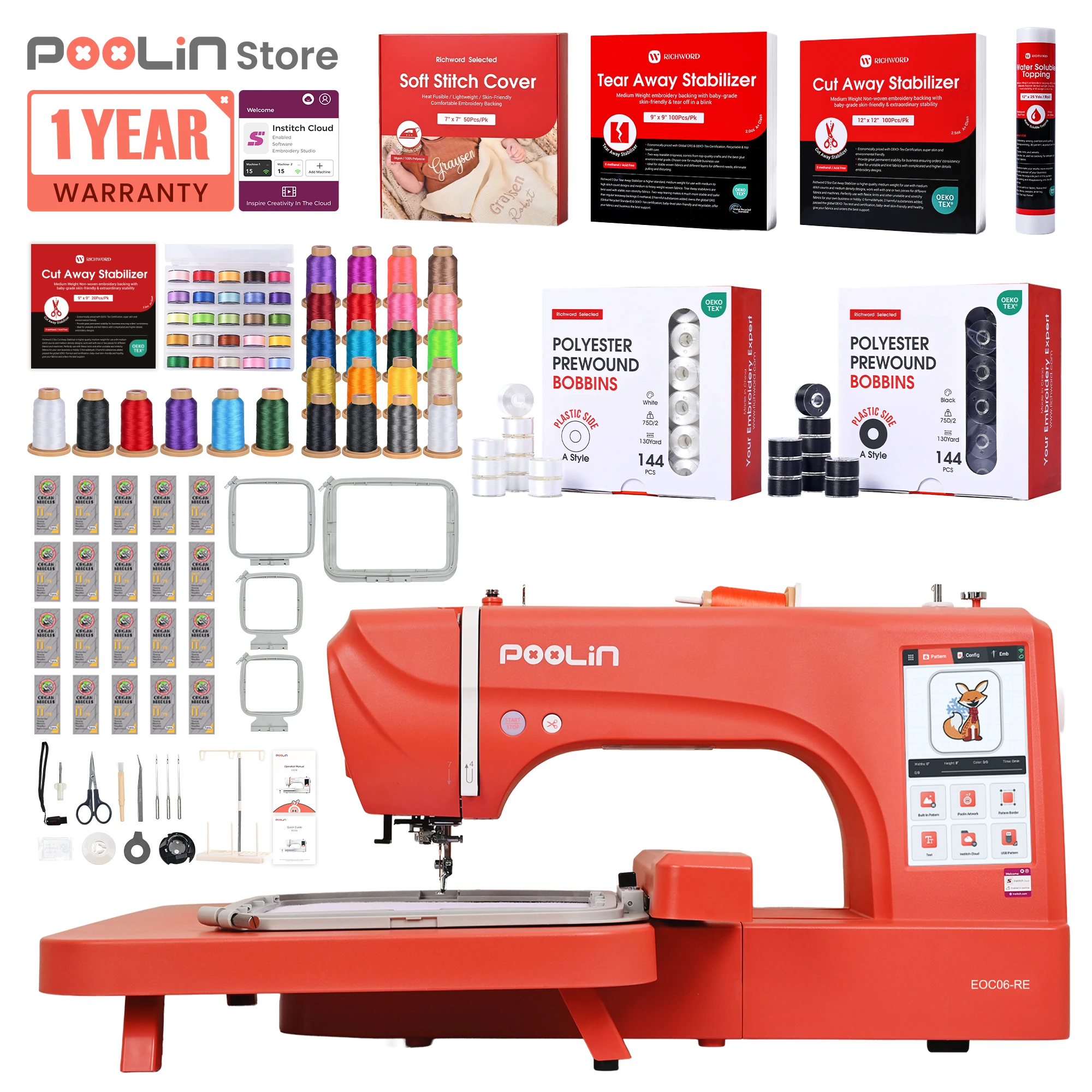 Embroidery Digitizing Software - Máquina de Bordar Computadorizada Automática PooLin