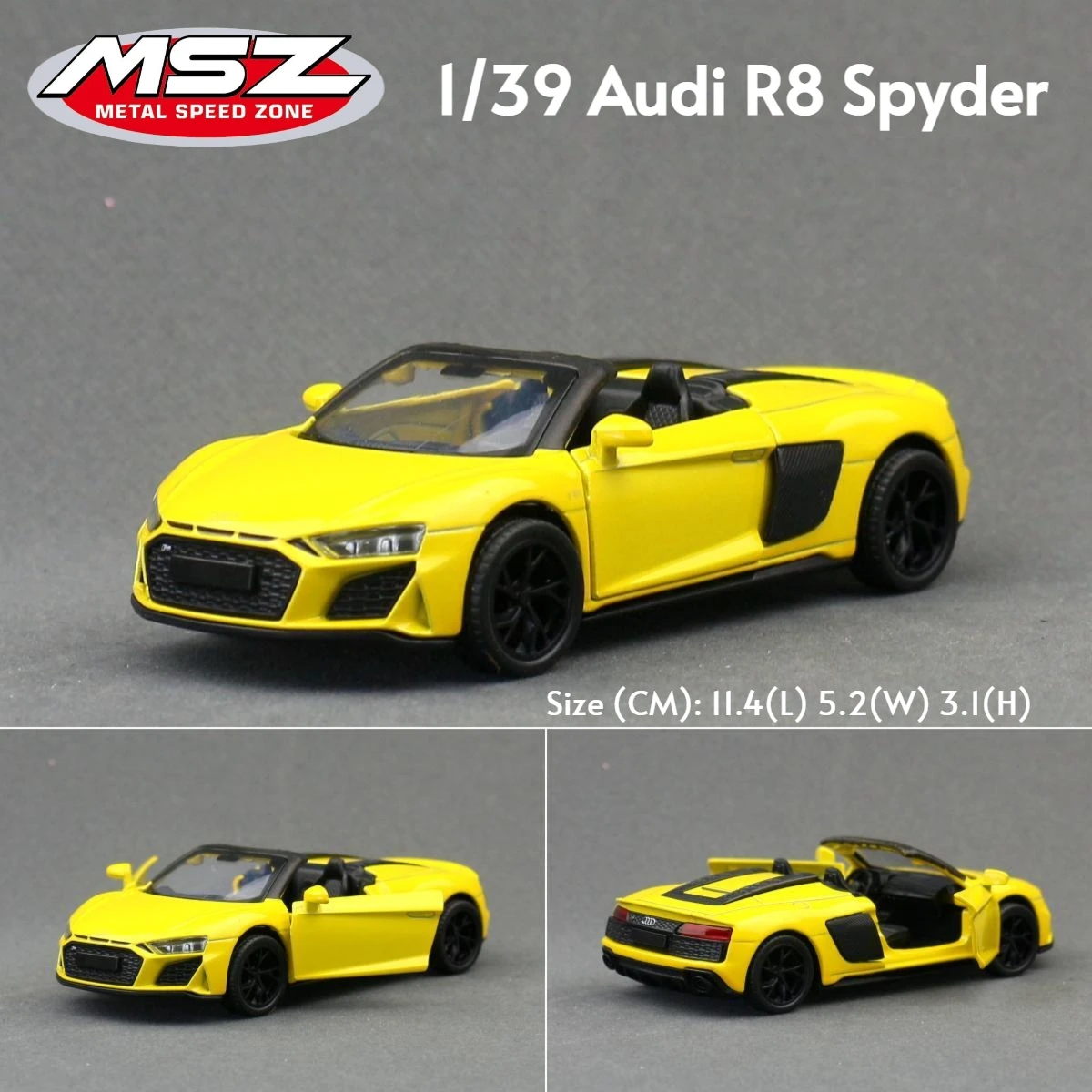 1/43 Volkswagen T1 Bus Beetle Audi RS7 R8 Super Car MSZ Toy Model