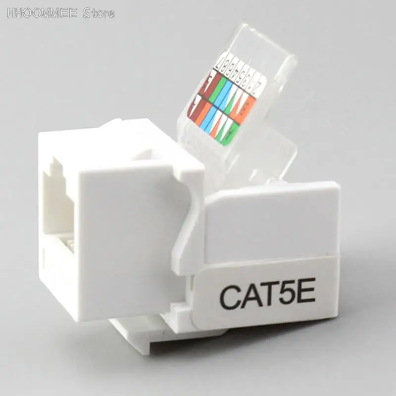 10Pcs RJ45 CAT5e Ethernet Network Keystone Jack Clip Module Wall Plug Connector