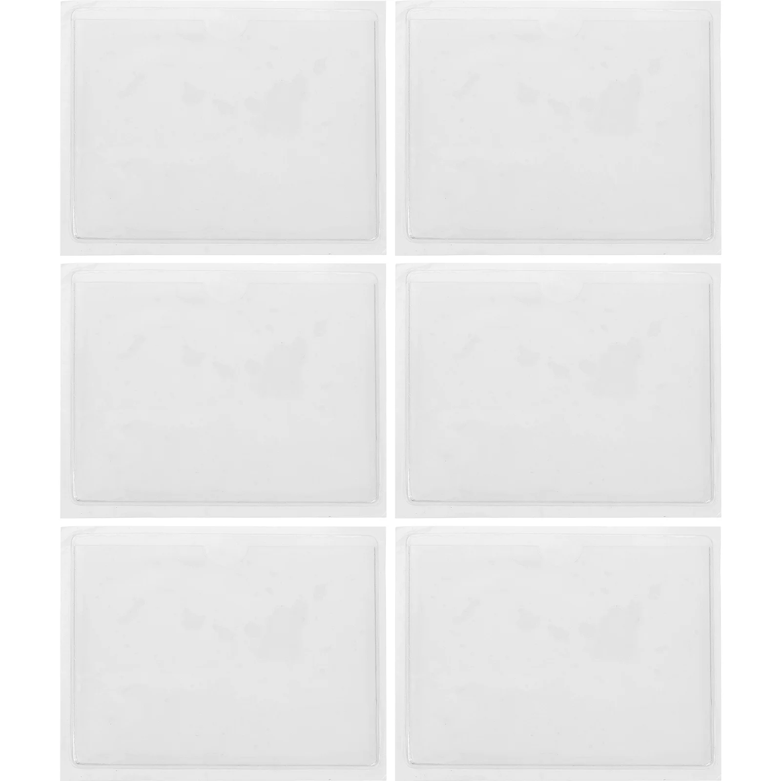 6 Pcs Transparent Adhesive Card Holder Clear Pockets Document Sleeves Label Protector Pvc Cars