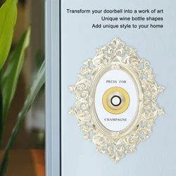 Decorative Doorbell Push Button Decorative Door Bell Button Champagne Theme European Vintage Decor Ornamental Plaque