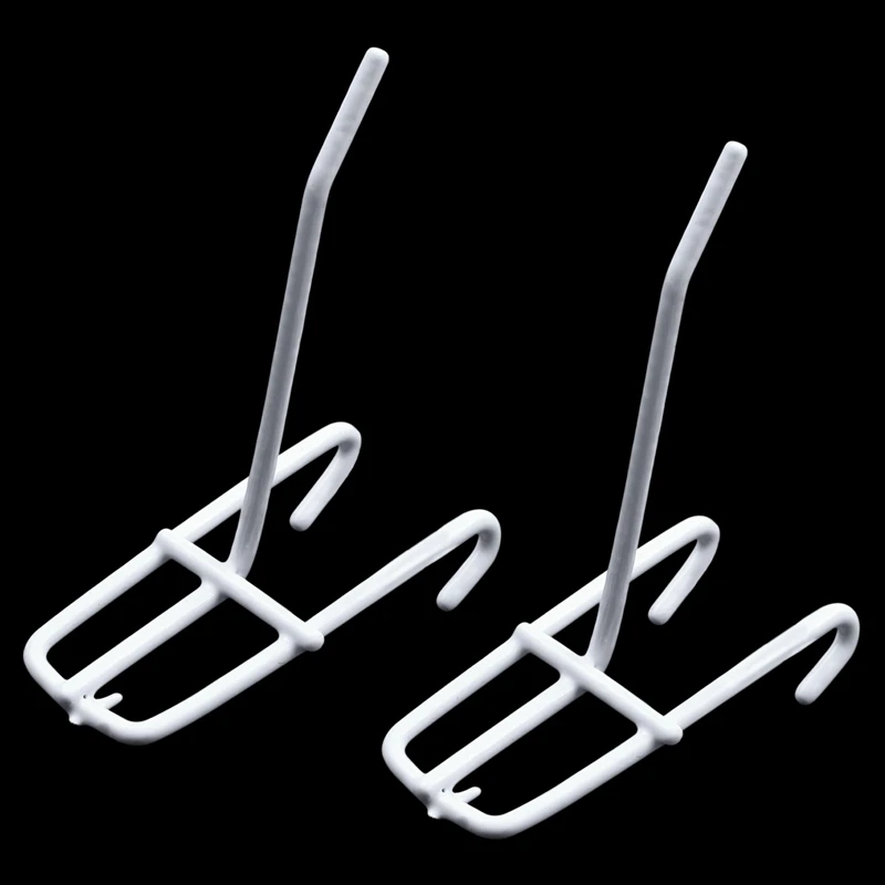 LUDA 20 Pcs 3.9Inch Long White Metal Store Grid Wall Bracket Display Hooks