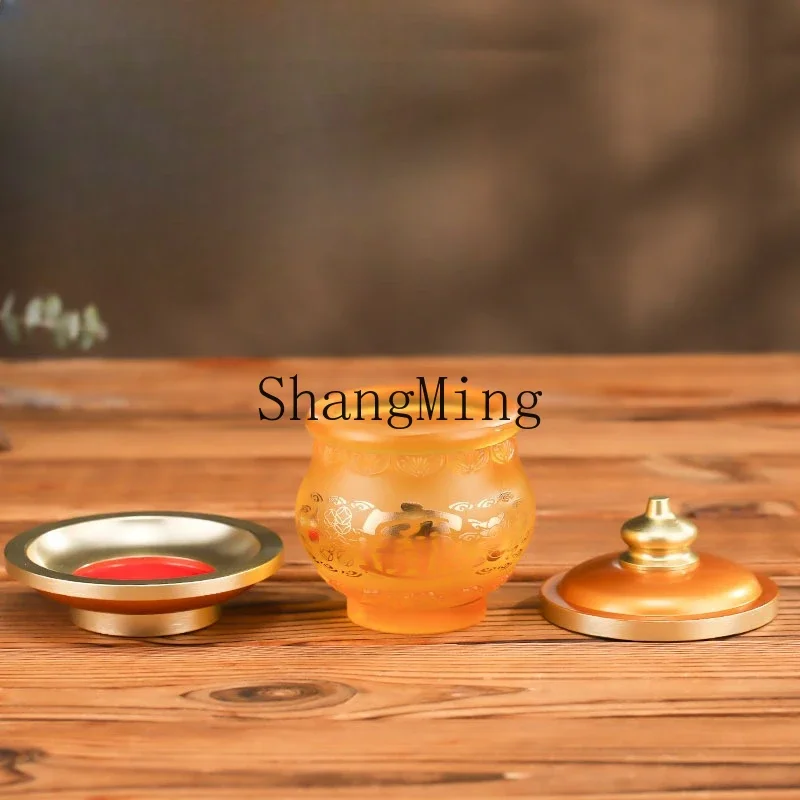 

CL new Buddha water cup large household lotus water supply cup Guanyin water supply glazed cup