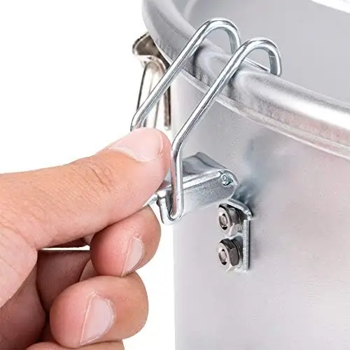 

MirOil 7-галлонная емкость для жира с фиксатором крышки – с пищевым покрытием, серебристая – Сделано в США – Фильтр-емкость для фритюрницы – Модель # 60 л