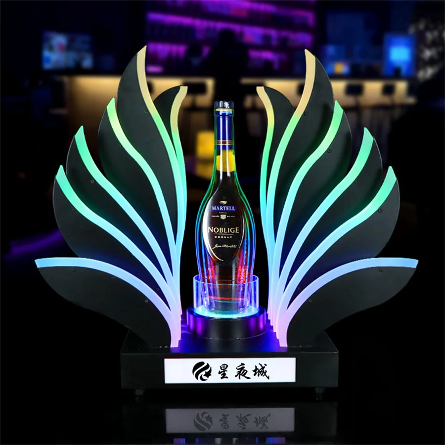 Imagem -02 - Rgb Light up Acrílico Champagne Garrafa Wine Display Stand Led Iluminado Apresentador Vip