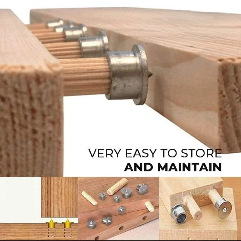 6PCS Wood Pin Locator Set 4mm-12mm Multi Dowel Center Point Set Tool Joint Alignment Pin Wood Timber Marker