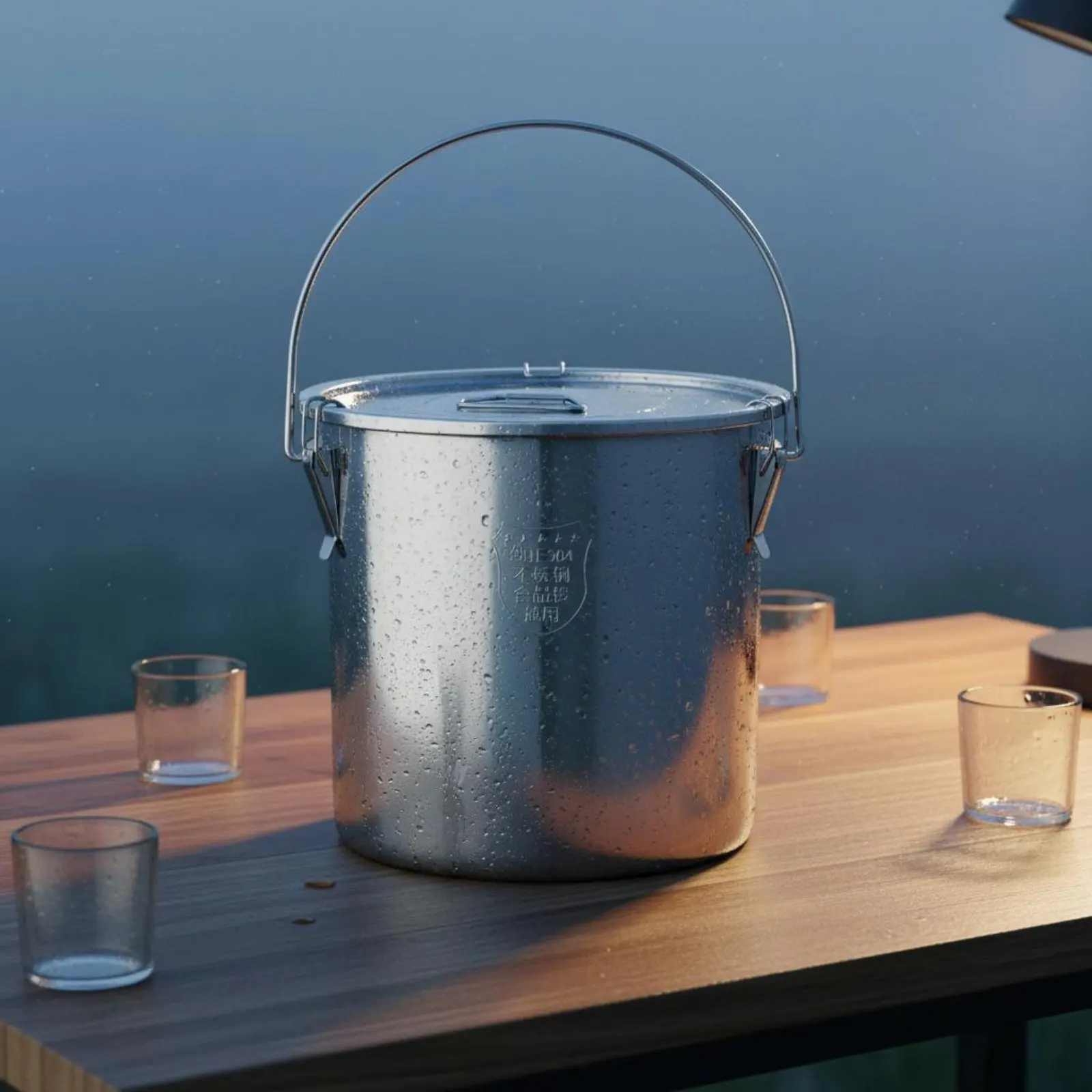 304 Stainless Steel Pail Thickened Airtight Canister Lock Lid Canister Large Capacity Storage Goods Long-Lasting