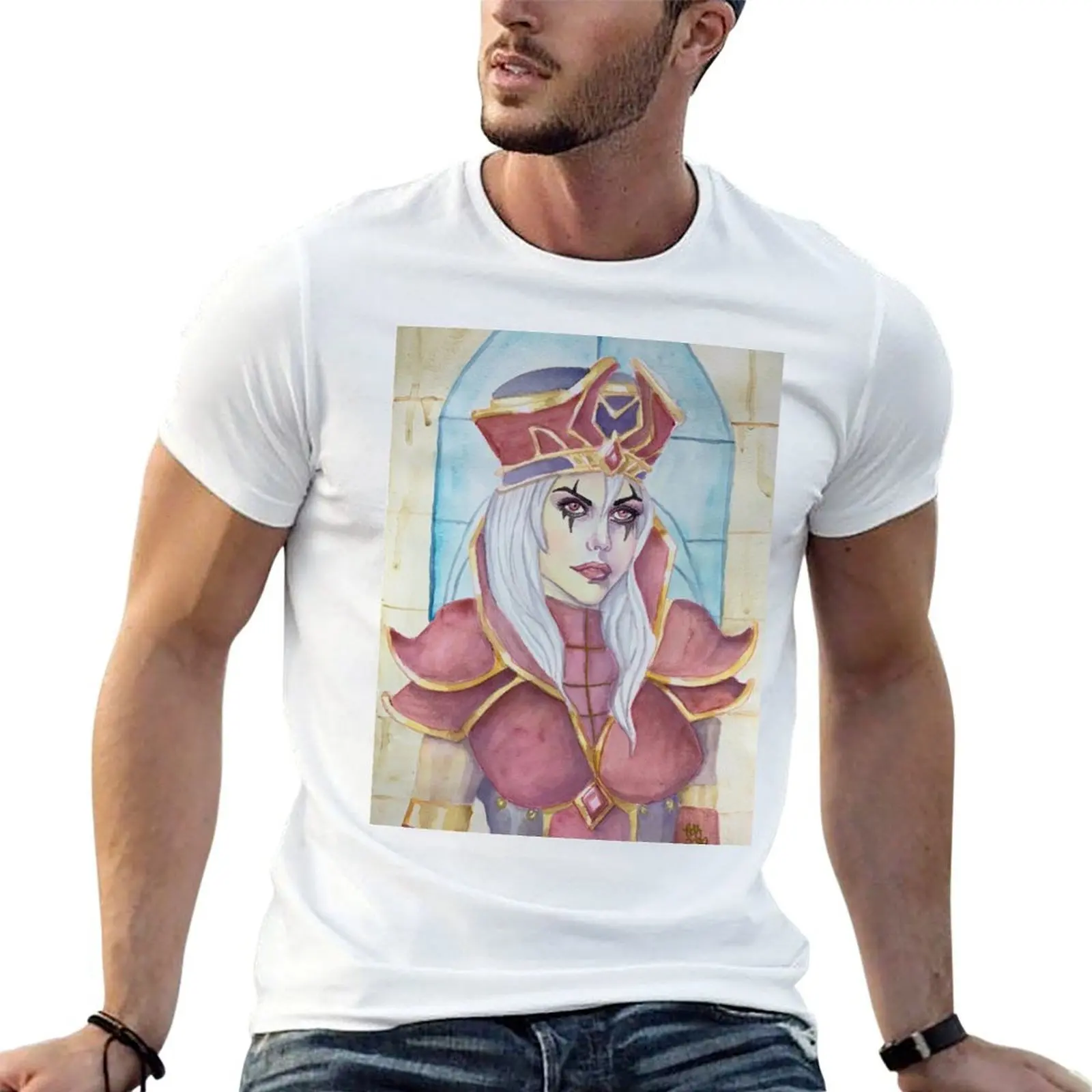 High Inquisitor Whitemane T-Shirt blue archive cotton graphic tees men workout shirt