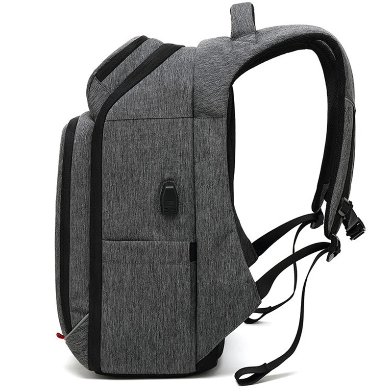 15.6inch Laptop Backpack for Man Water Repellent Rucksack with USB Charging Port Travel Backpacks Male Anti-theft Mochilas