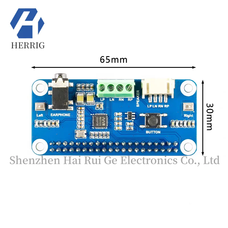 

Raspberry Pi 4/3B WM8960 Audio Module Expansion Board Stereo Codec Speaker with Small Speaker