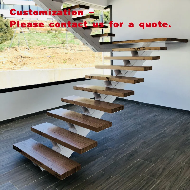 

на заказ.Современный дизайн белой лестницы в помещении.