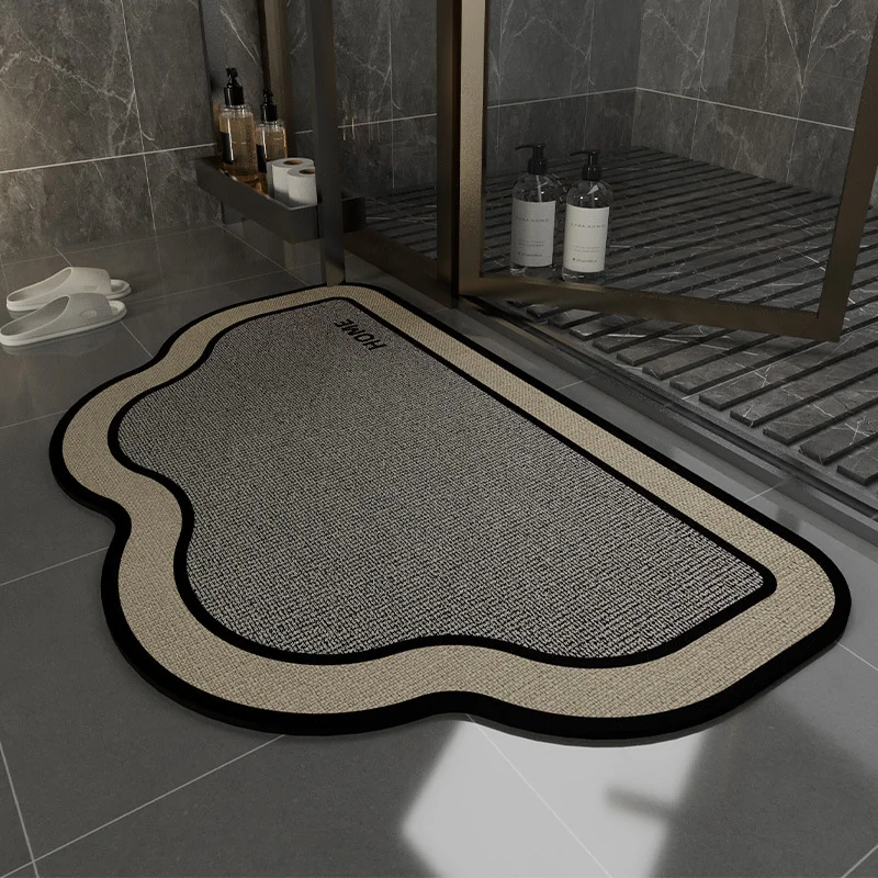 40x60cm Diatom Mud Bath Mat, Non Slip Quick Dry Bathroom, Rug Soft Absorbent Shower Floor, Carpet Home Toilet Door Mats, Decor