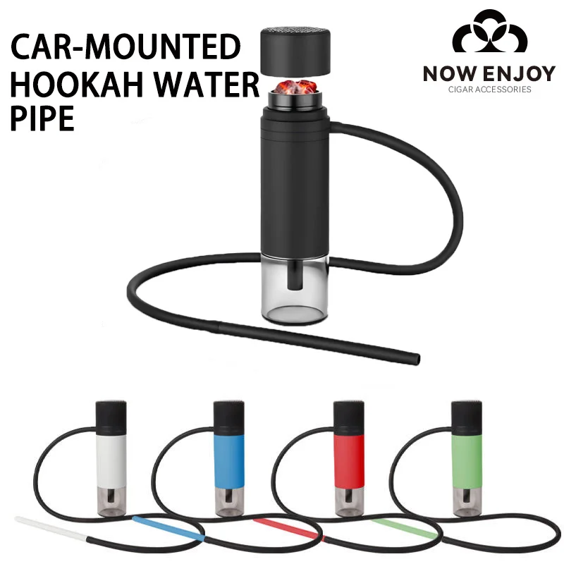 

Портативный автомобильный кальянный набор NOWENJOY с керамической чашей, шлангом для чичи, акриловой трубкой для курения трав, для путешествий, аксессуары для сигарет