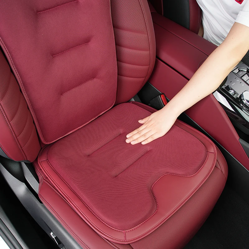 Universal Car Booster Seat Cushion Ice Silk Seating Protector Cover Memory Foam Height Pad Mats Vehicles Interior Accessories