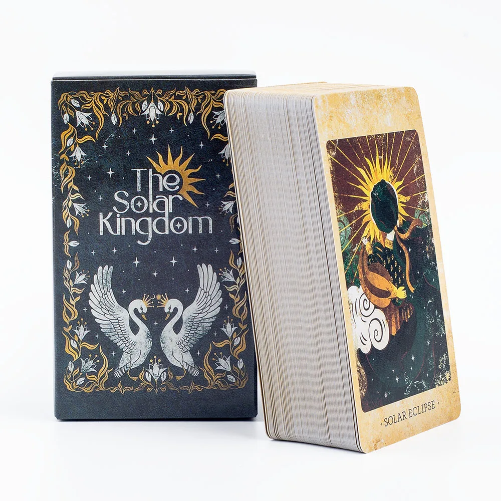 The Solar Kingdom Tarot Deck 78 Card Oracle Set English Visions Divination Edition Deck Board Playing Games 10.4x6.1cm