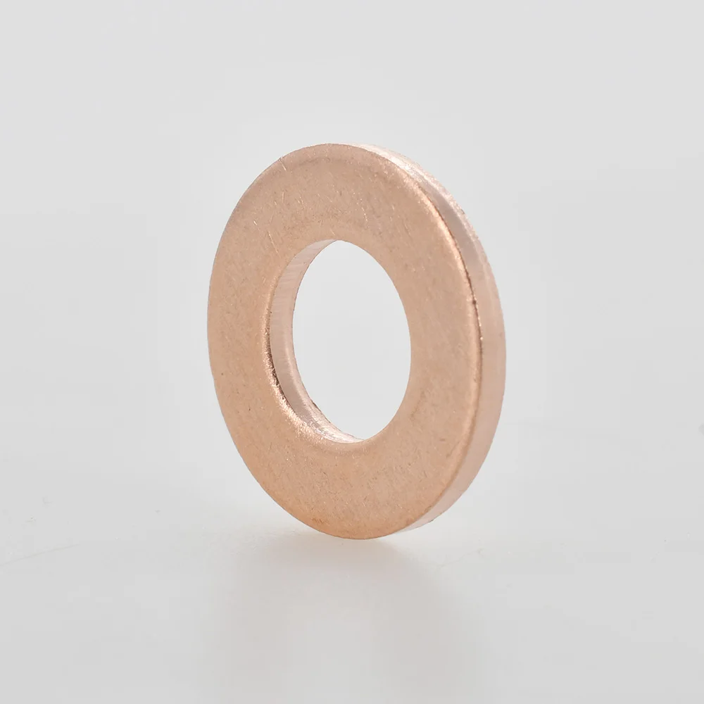 Solid pure copper oil plug gasket M5 M6 M8 M10 M12 M14 M16 M18 M20 M22 M24 Motorcycle oil pan flat sealing gasket O-ring washer