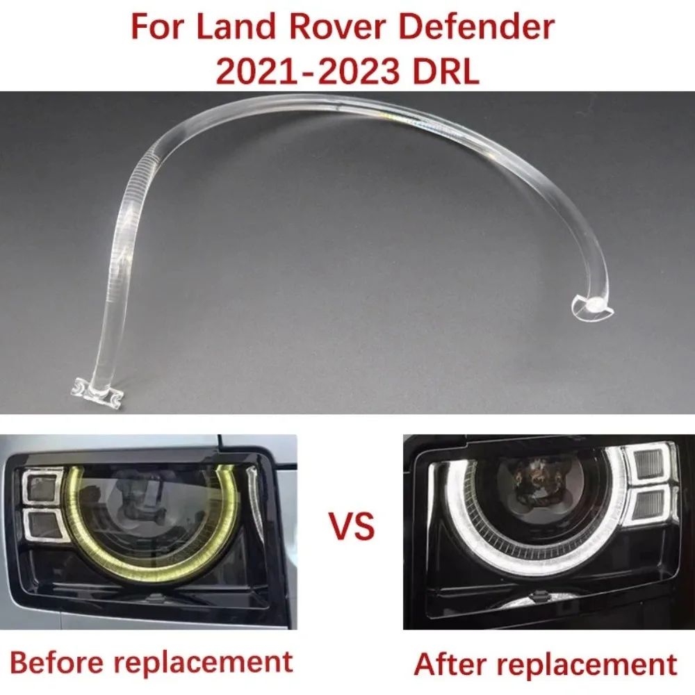 For Land Rover Defender 2020-2023 DRL Board Car DRL Headlight Light Guide Strip Daytime Running Light Tube Bar