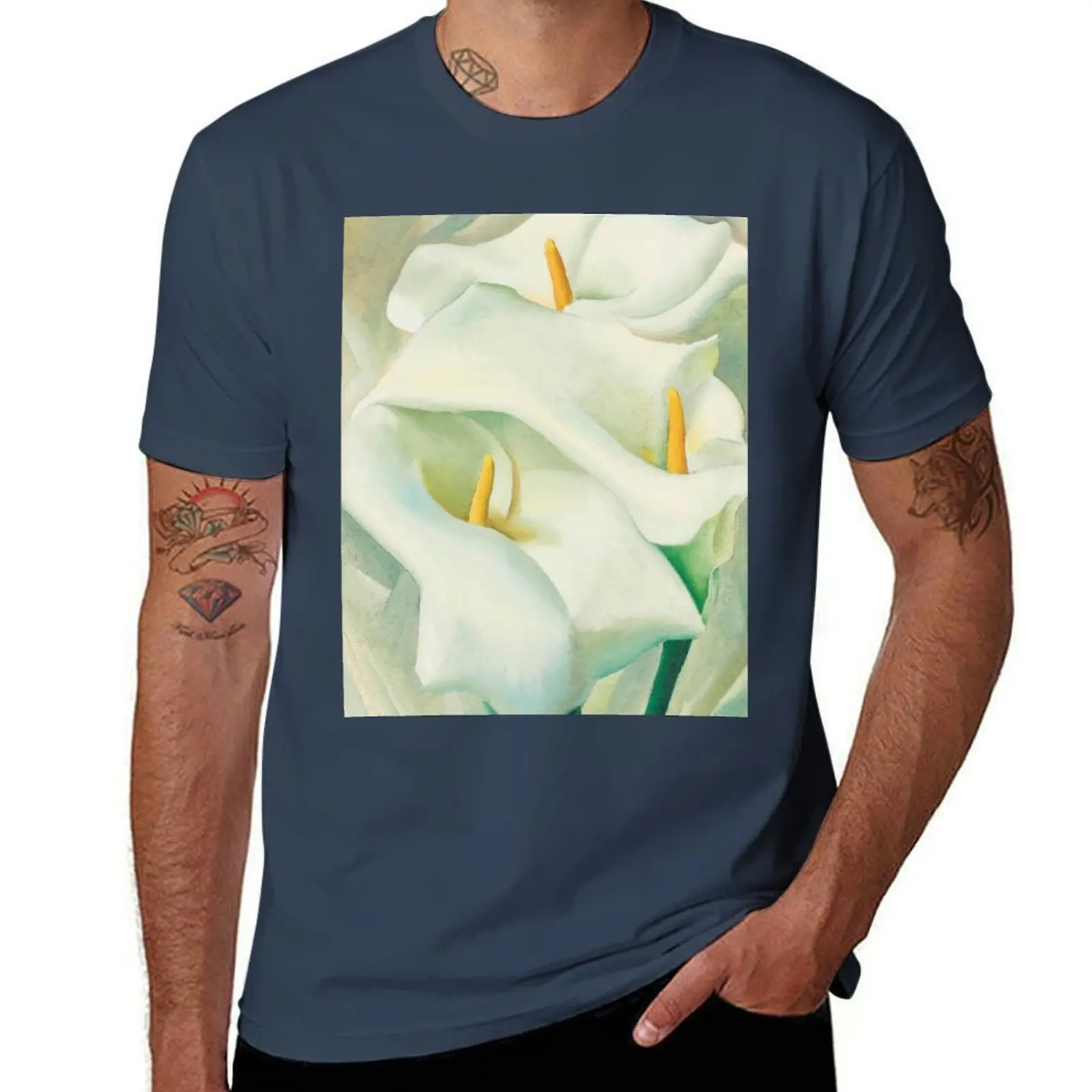 

Georgia O'keeffe Calla Lillies T-Shirt custom shirt vintage t shirts graphic t shirt vintage oversizeds t shirt for men