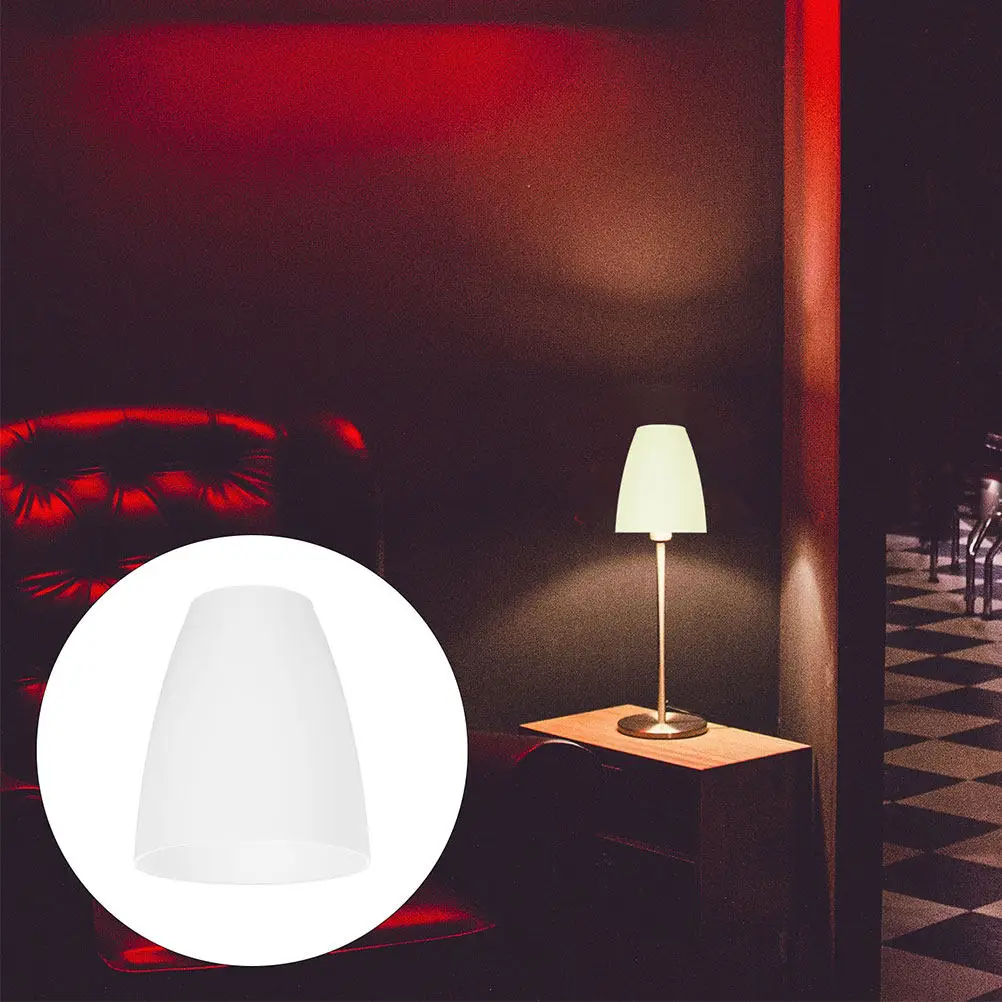 

4Pcs Flat Mouth Plastic Lampshade Set for E14 Bases Easy Fit Light Shade Replacement for Table Standing Floor Lamps Modern Home