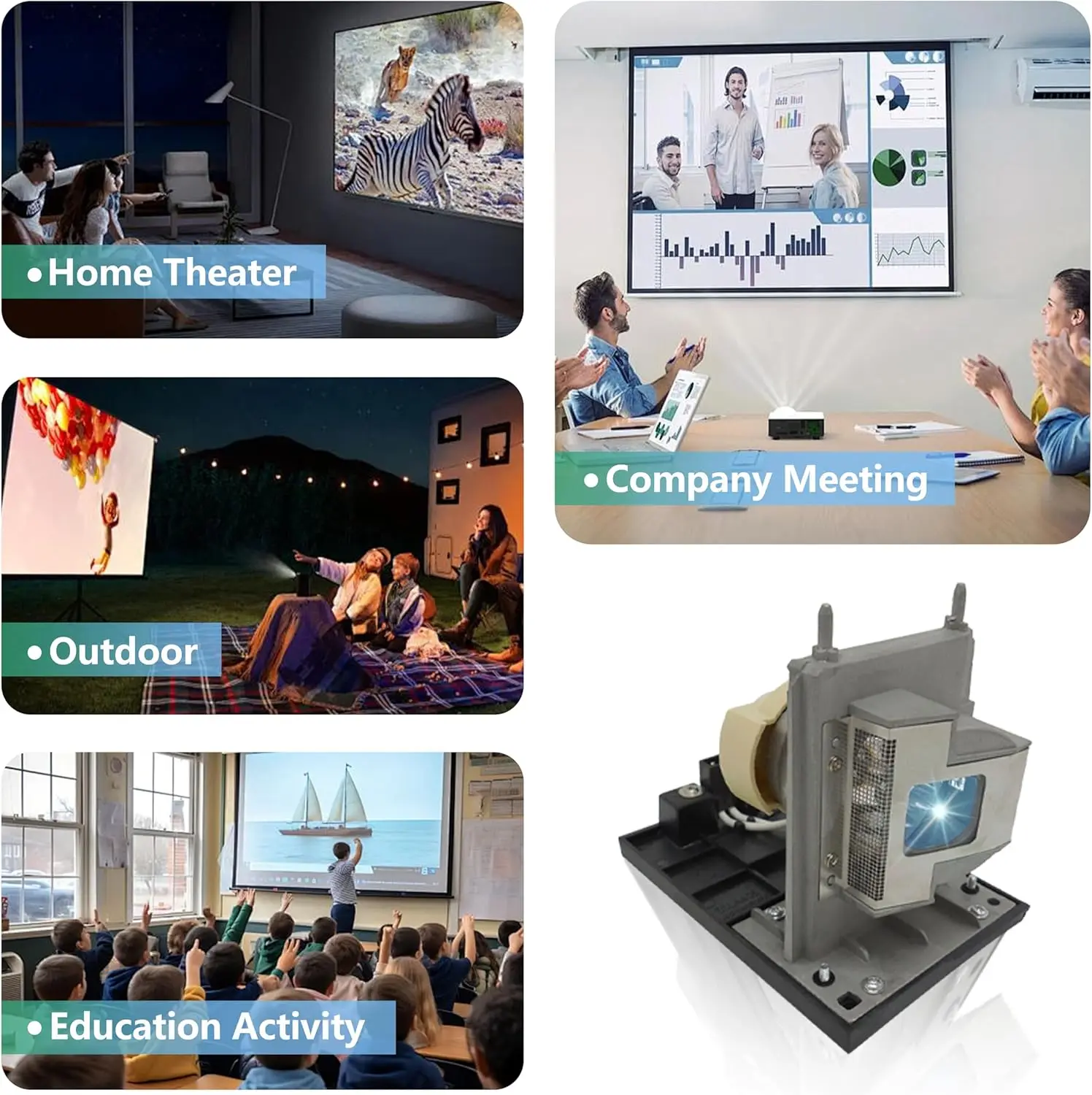 20-01175-20 A + lâmpada de projetor de substituição de qualidade compatível com Smart Board 680ix 685ix 885i 885ix UX60, com caixa