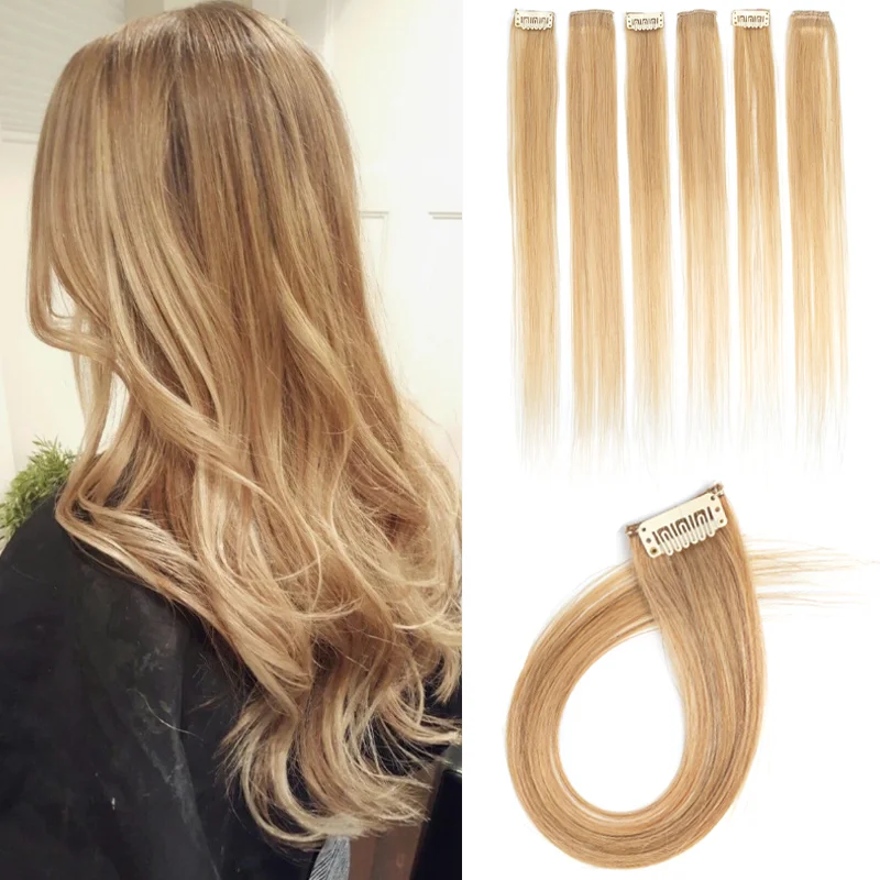 Natural Human Hair Clip-In Extensions12Inch & 16Inch 30g Per Pack Remy Women's Adds Length and Volume Daily Use Wear