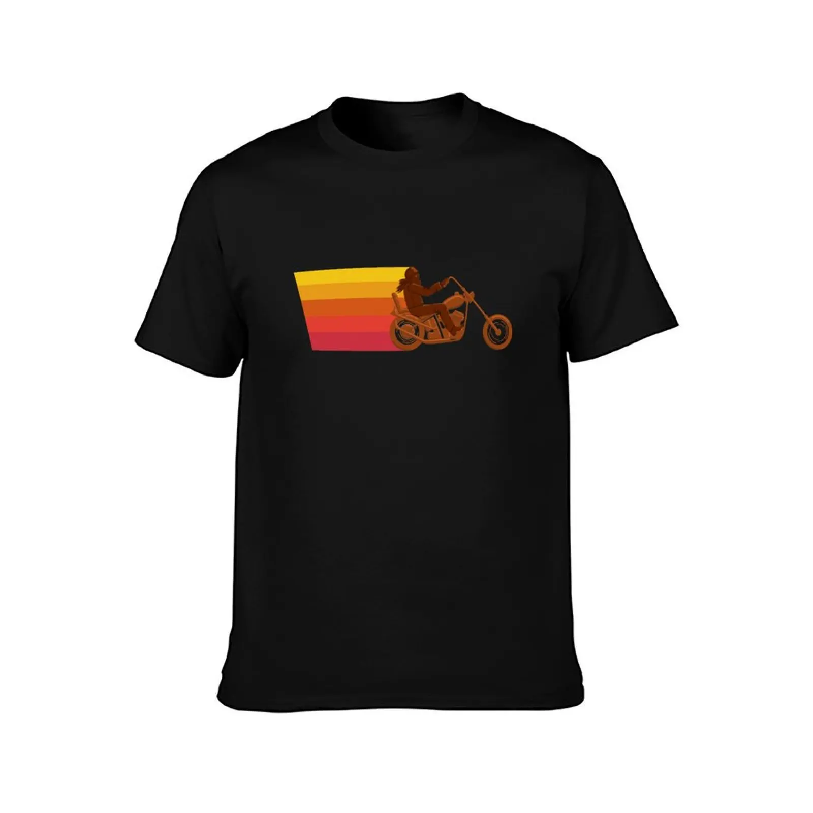 Chopper motorcycle 70's stlye T-Shirt anime figures customs men clothing