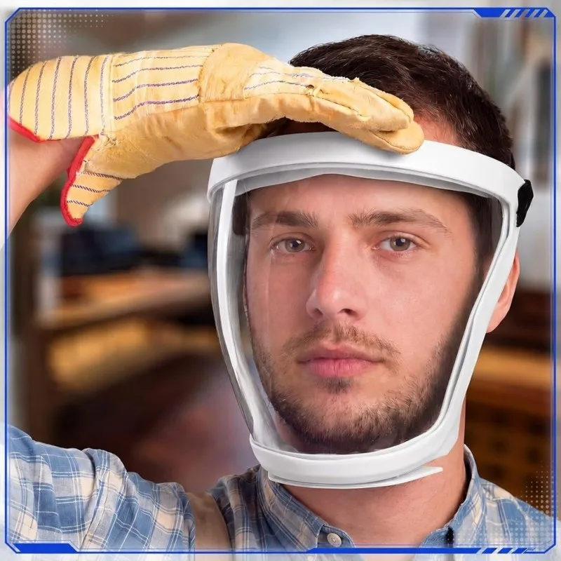 AAAN-Full Face Shields 4 Pack Super Protective With Filter Pads For Grinding And Woodworking