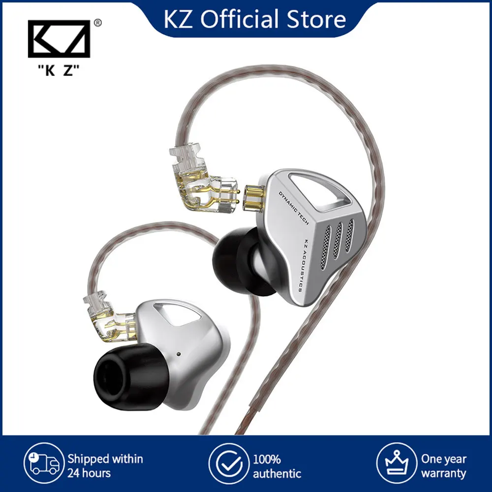 KZ ZVX HIFI Bass Earphones Dynamic Earbuds In Ear Monitor Dynamic Drivers Headphones Sport Noise Cancelling Headset