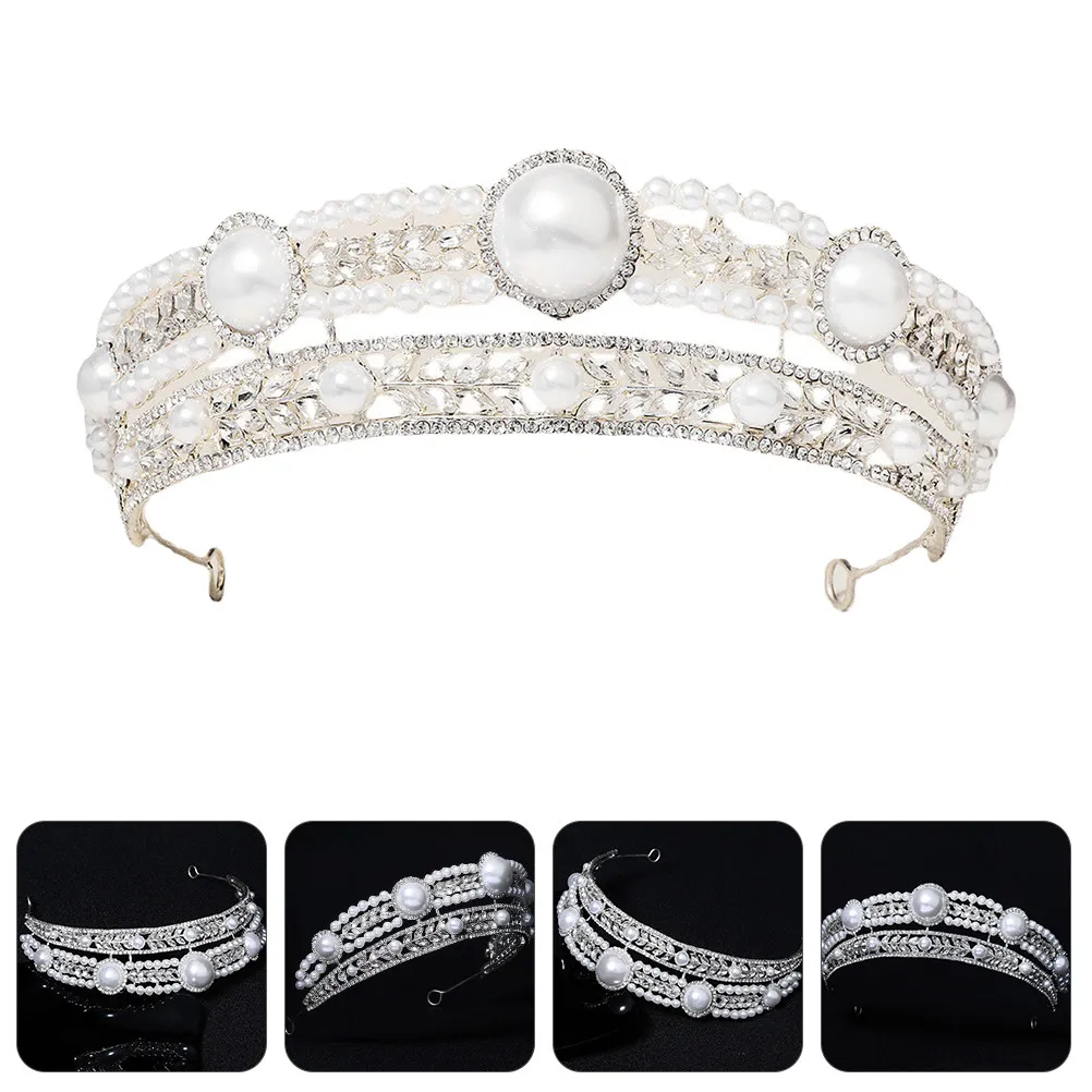 

Свадебная корона из жемчуга и страз для невест, подружек невест и матерей. Идеально подходит для торжественных нарядов, устойчивая, удобная в носке, особенная.