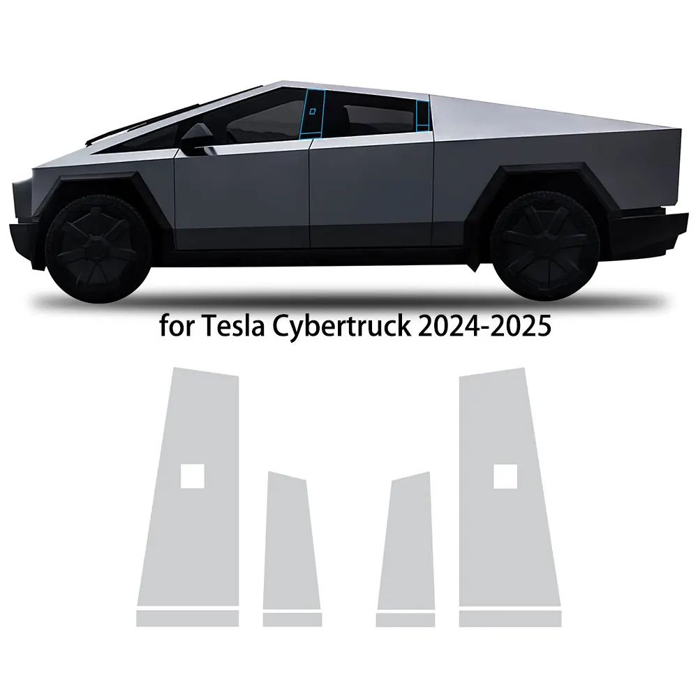 

Защитная пленка из ТПУ/ППФ HD Clear для Tesla Cybertruck 2024-2025, на B-стойки, с индивидуальной подгонкой, антицарапийная, самовосстанавливающаяся, аксессуары