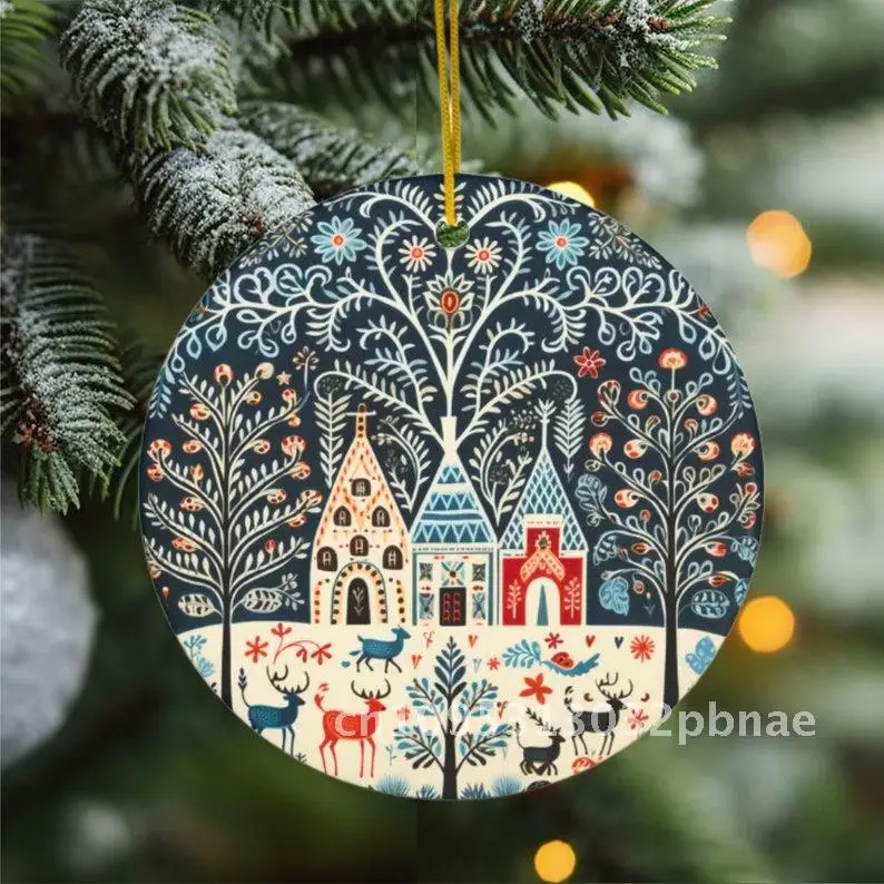 

New Acrylic Material Porcelain White Creative Pendant Decorations