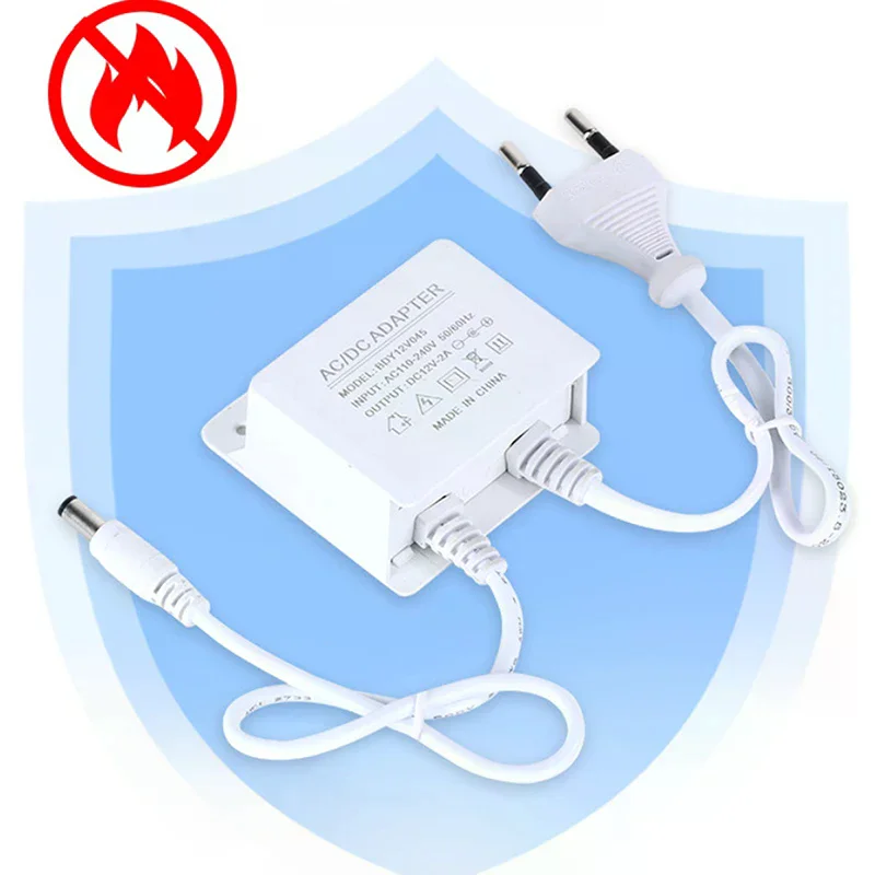 For CCTV Security Surveillance AHD Camera Charger NVR DVR Input AC100V-240V 1Pcs Waterproof EU/US Plug Power Adapter DC12V 2A