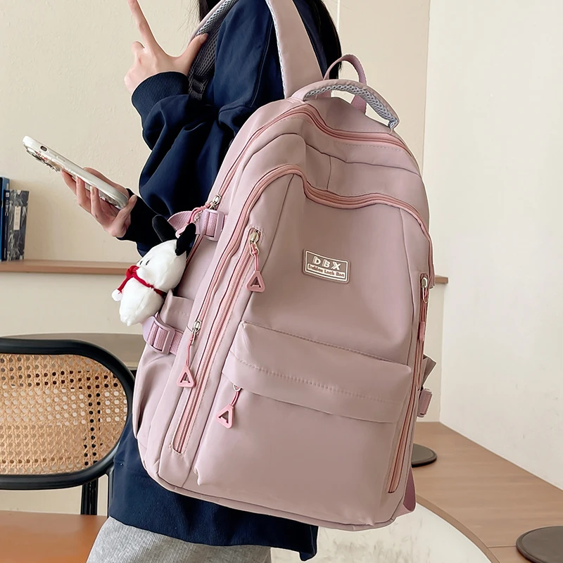 Hot Sale New Female Fashion Lady High Capacity  College Backpack Trendy Girls Laptop School Bags Cute Girl Travel Book Bag