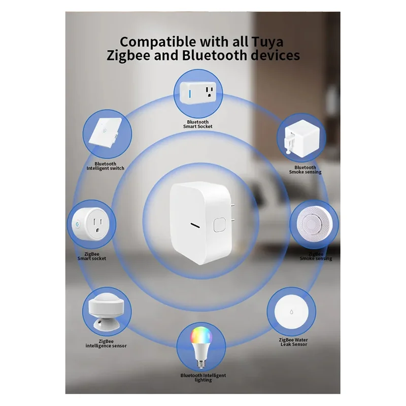 ABMF-Tuya Multi Mode Zigbee Bluetooth Gateway Hub For Google Home Multi Mode Zigbee Gateway EU Plug