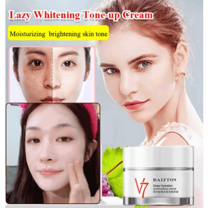 V7 Whitening Cream Hydrating Concealer Oil Control Moisturizing Brightening Skin Color Invisible Pore Isolation Cream Skin Care