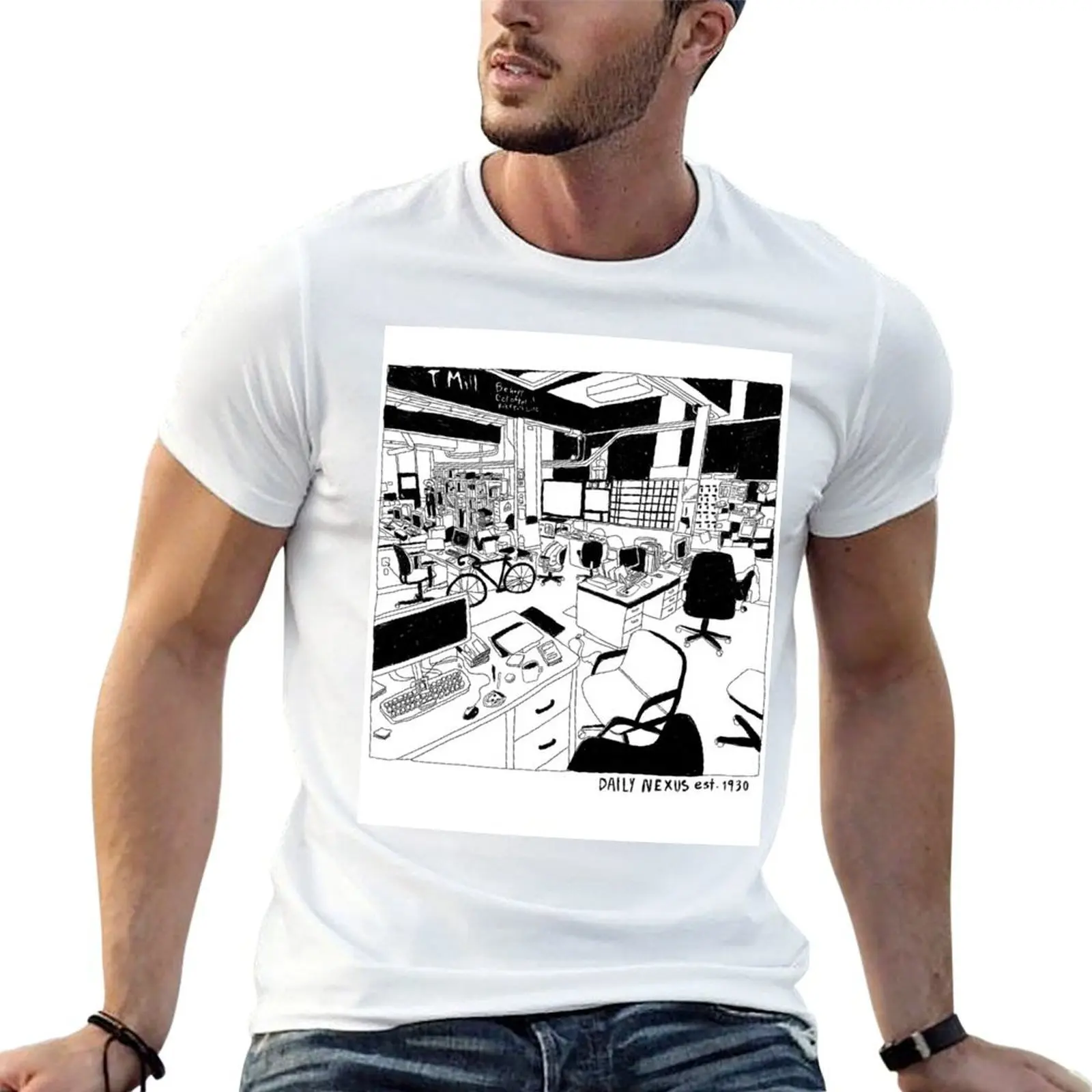 STAFF DESIGN 2019-2020 Black & White T-Shirt plus size clothes heavyweights outfits for men