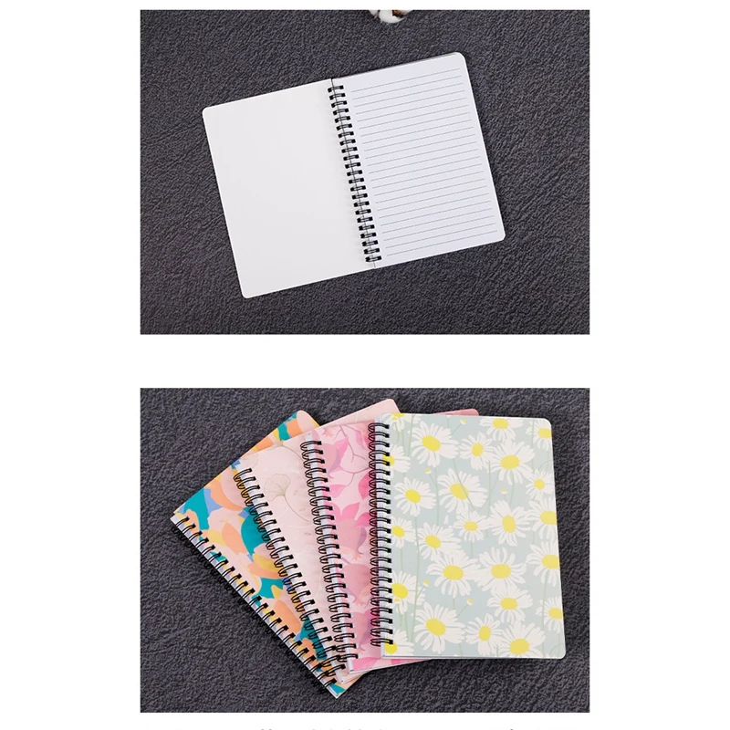 4 PCS Notebooks A5 Spiral Coil Notebook 80 Sheets (160 Pages) Lined Paper Note Books For Work Office School Home