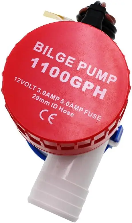 

1100GPH 12V Bilge Pumps for Boats Marine Bilge Pump Reliable Water Removal System, Suit for 1-1/8 inch / 29mm Hose
