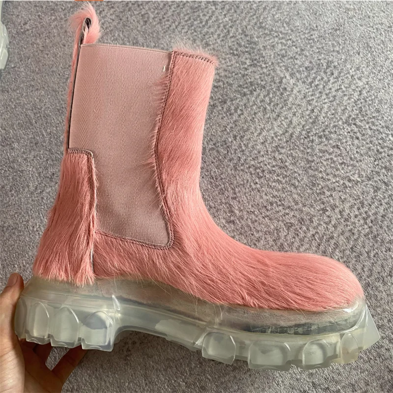 

Мужские высокие ботинки из натуральной кожи, мужские ботильоны с резиновой подошвой и круглым носком