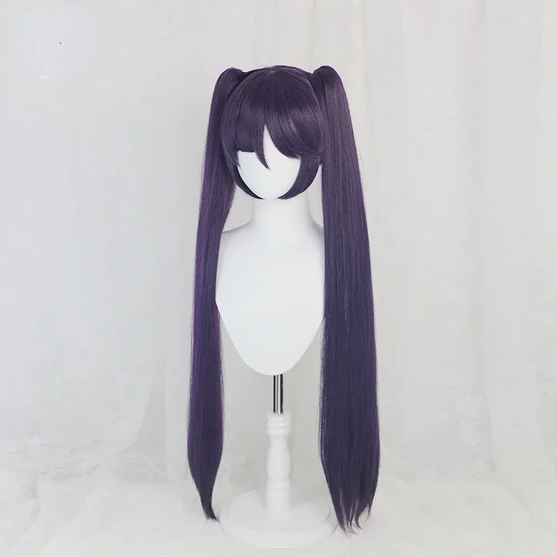 2024 игра Genshin Impact Mona Megistus косплей астрольное отражение 90 см фиолетовый парик с двойным хвостом MN1