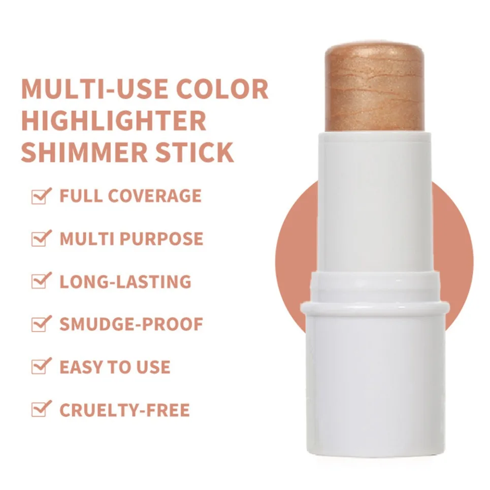 Resaltador de contorno de cara de tubo blanco, maquillaje vegano, etiqueta privada, logotipo personalizado, bronceadores al por mayor