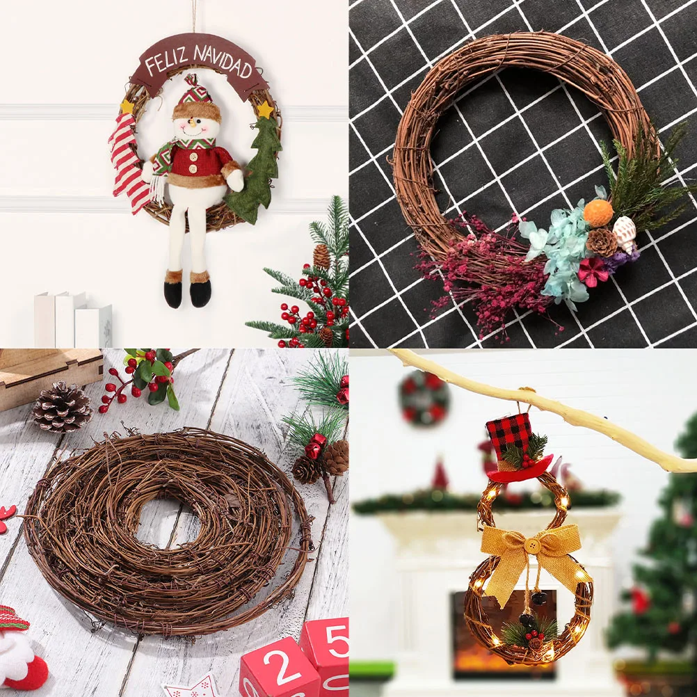

2pcs Rattan Twig Garland 4.6m Snake Shape DIY Wreath Vine Decorations Christmas Home Garden Balcony Bedroom Party