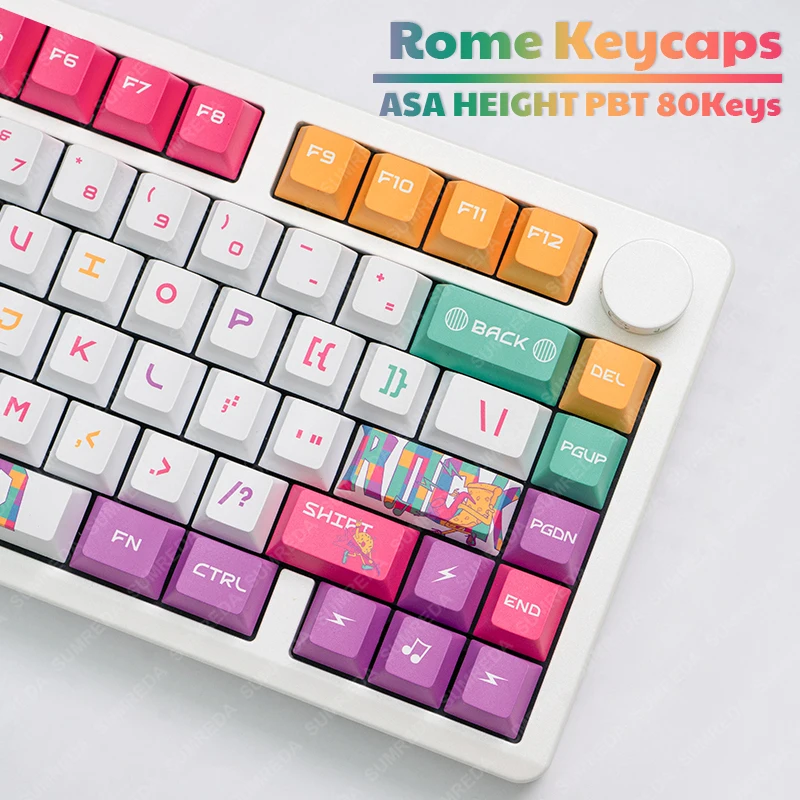 

Клавиатура Механическая Rock Leobog Hi8 Hi75, игровая с 80 колпачками клавиш Cherry PBT, с функцией термосублимации, градиентной высоты