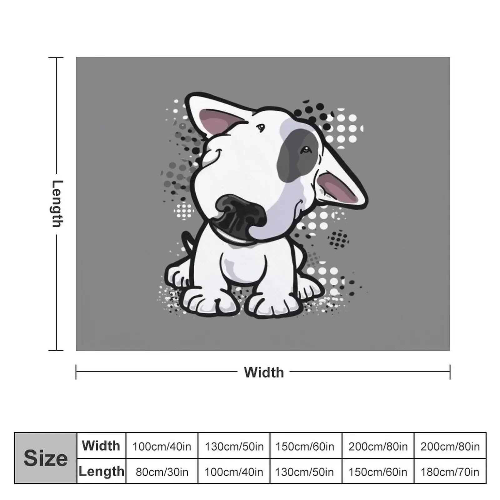 Happy Eye Patch Bullterrier Throw Blanket Single Blankets For Sofas Moving Personalized Gift Blankets